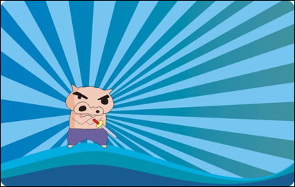 Cochon Cartoon Vector Background material