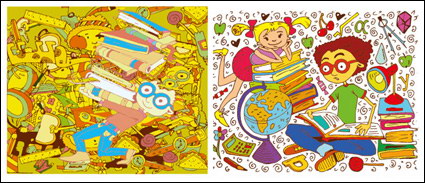 Vector Illustration lves  apprendre l