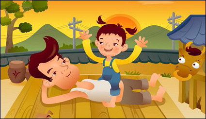 iClickart Cartoon vecteur famille illustrateur matriel -17