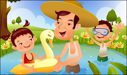 iClickart Cartoon vecteur famille illustrateur matriel-13