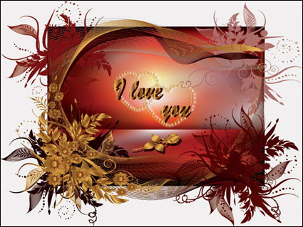 Saint Valentin Greeting Cards Vector