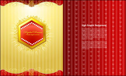 Saint Valentin carte de vœux template vecteur