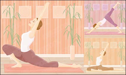 Homme Vector yoga exercice