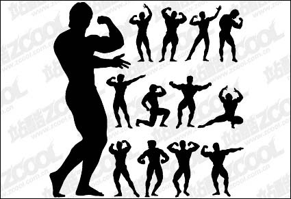 Fitness Person Action silhouette vecteur