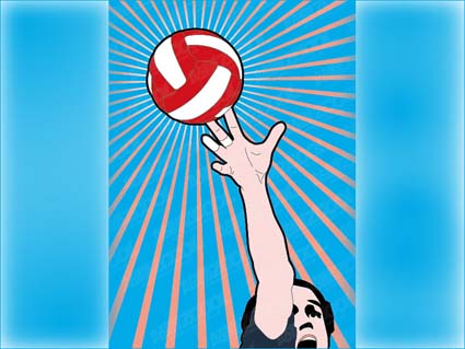 matriel vecteur de volley-ball