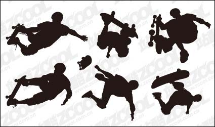 6 Action de planche  roulettes vecteur chiffres matires