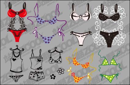 Cute matriel vecteur bikini