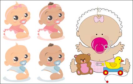 bb, jouets, sucette matriel Vector