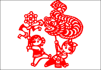 Papier dcoup Dragon Vector