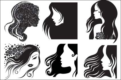 Femme chef, vecteur de cheveux