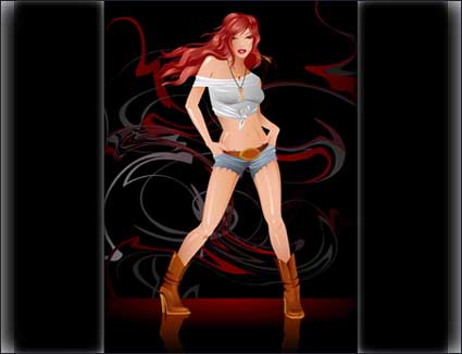 Women Fashion vecteur matriel