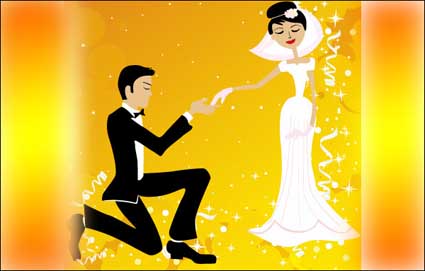 Mariage Vector matriel