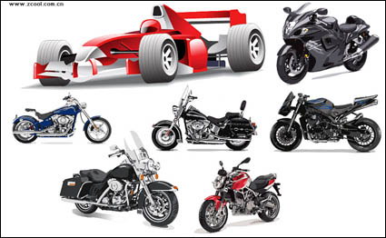Motorcycle racing car vecteur matriel