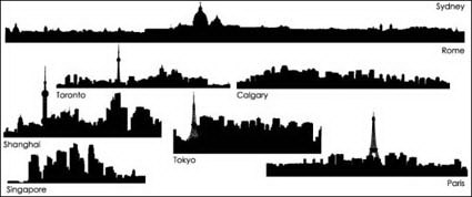 matriel vecteur silhouette de la ville -1