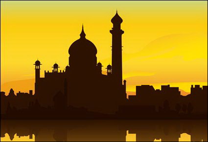 Indien de Vector Taj Mahal Silhouette