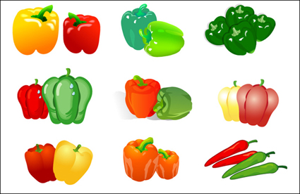 Vecteur de lgumes - poivre