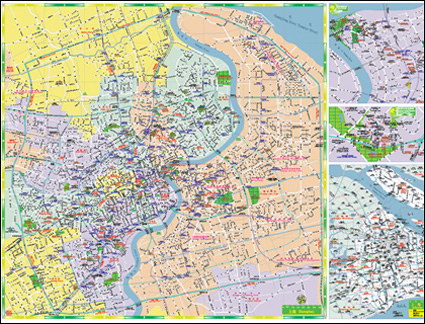 Carte vectorielle de Shanghai