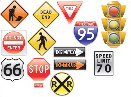 Panneaux de signalisation Thme matriel Vector