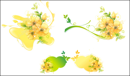 Feuilles Fleurs taches d