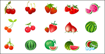 Cherry vecteur pastque fraise matriel